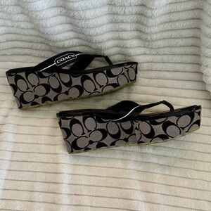 Coach Nella signature monogram wedge sandals
